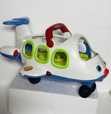 #ad Fisher Price Little People Lil Movers White Jet Airplane W sound NO People $15.99