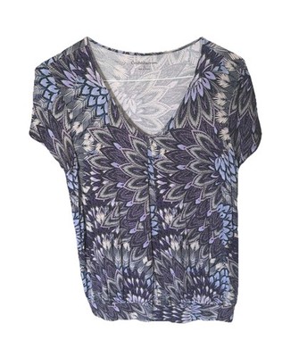 Croft And Barrow Women s Short Sleeve Round Neck Blouse Top Size Large 