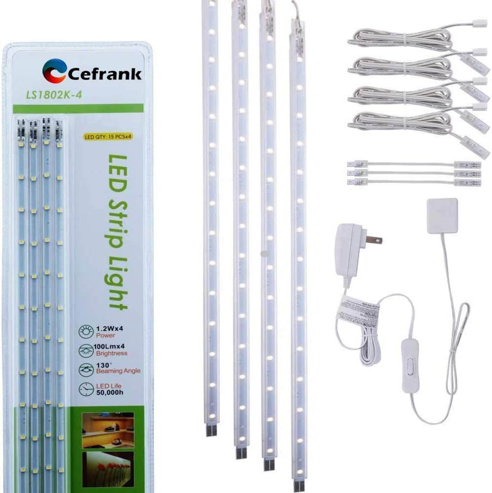 Illuminazione LED 6000K per Vetrine e Armadi | Kit 4 Barre Bianco Freddo