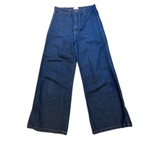 DOEN Wide Leg Denim Jeans High Rise Dark Wash Made in USA Women's Size 27