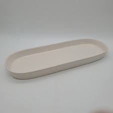 RAE DUNN 14.5" x 5." Oblong Organizer/Vanity/Serving/Windowsill Plate Tray-Cream