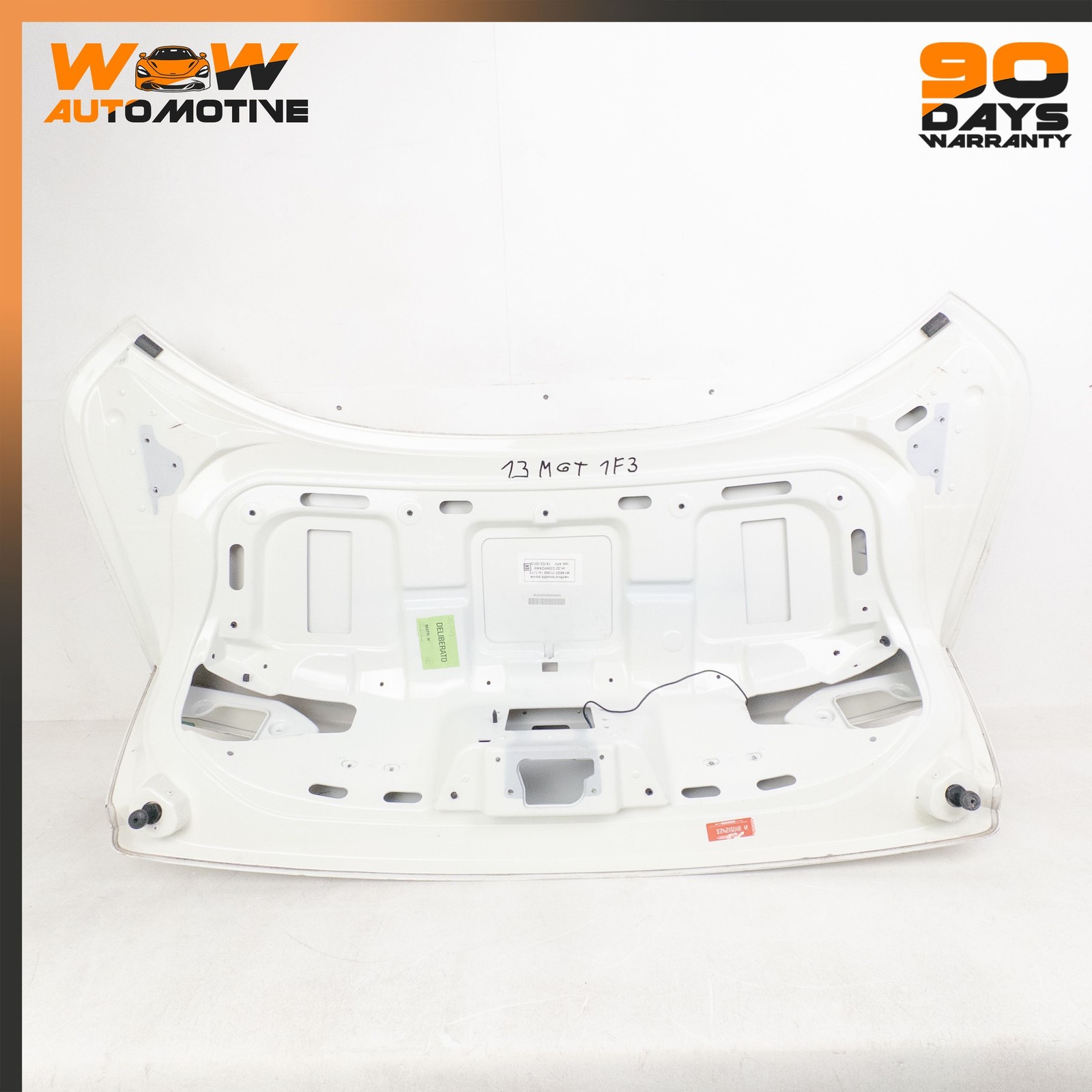 09-16 MASERATI GRANTURISMO S REAR TRUNK BOOT LID BONNET COVER WHITE OEM