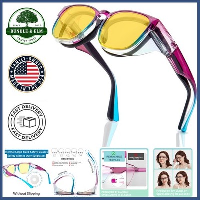Rectangular Safety Goggles with UV Shielding for Automotive and Construction Use