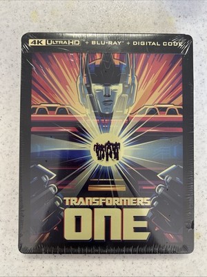 TRANSFORMERS ONE 4K UHD  Blu-ray + Digital STEEL BOOK  Chris Hemsworth NEW