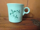 Fiestaware SHAMROCKS SEA MIST coffee cup St Patricks Day mug discontinued Fiesta