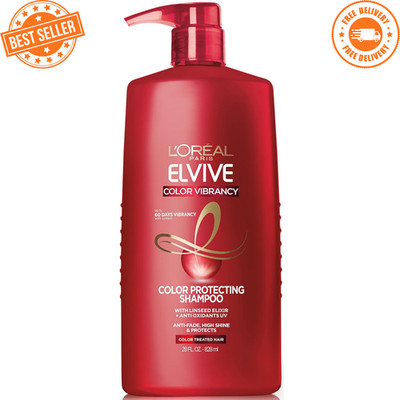 L'Oreal Elvive Color Vibrancy Shampoo Color Treated Hair Linseed 28oz NEW