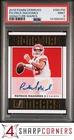 2018 PANINI DONRUSS SIGNATURE MARKS AUTO #SM-PM PATRICK MAHOMES II POP 2 PSA 9