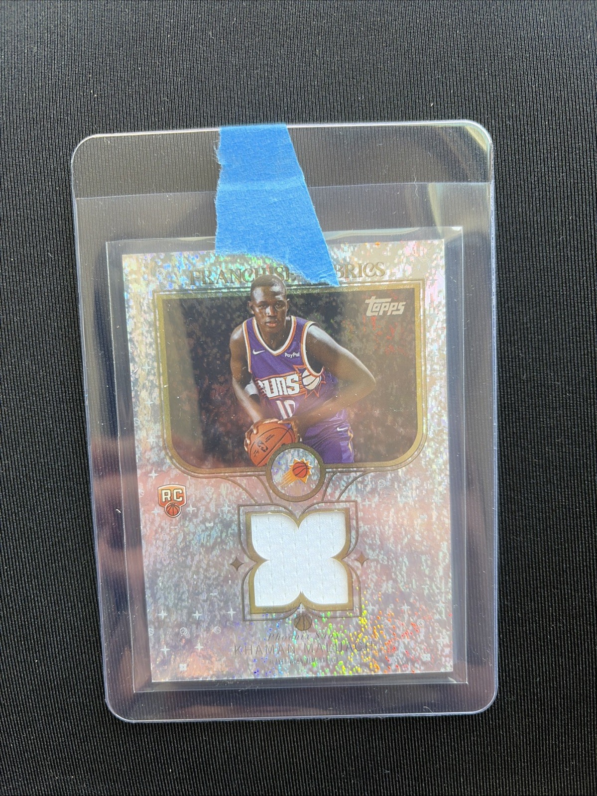 2025 Topps Flagship Khaman Maluach Franchise Fabrics Holo Foil Glitter Suns