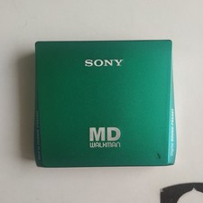 Sony MZ-E75 Walkman Mini Disc Player Green no Battery Used