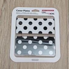 Brand NEW Kisekae Black White Polka Dots Cover Plate No. 007 for Nintendo 3DS