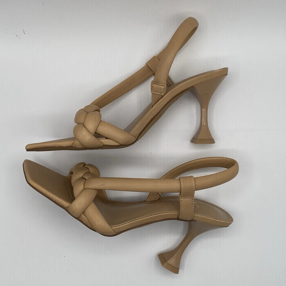 Sandalias Vince Camuto Bronceadas Beljiya Tacón con Correas Trenzadas, Talla 5.5 (36) Foto 3 de 4