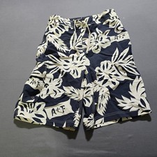 Y2K VTG Abercrombie  Fitch Board Shorts Men 34 Blue Floral Swim Hawaiian Cargo