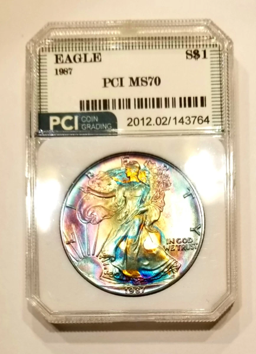 25+ American Eagle MS 70 Graded 1987 Silver Bullion Coins for sale