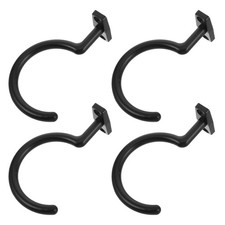 4Pcs Sturdy Black Metal Cue Holder Hooks for Pool Table Cue Storage