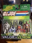 GI Joe Valor vs Venom SNOW WOLF & COBRA B.A.T. 3.75" Action Figure 2004 Sealed