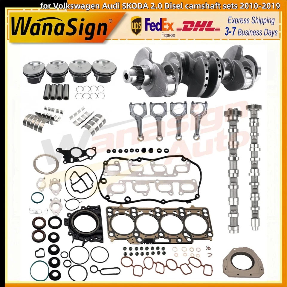 Engine Rebuilt kits for Volkswagen Audi SKODA 2.0 Diesel camshaft sets 2010-2019 - Image 4 of 4