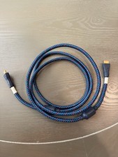 3ft Braided HDMI Cable Male to Male w/ Ferrite Cores – Untested As-Is .