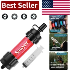 Portable Personal Water Filter - Removes 99.99999% Bacteria, Ideal for Travelers