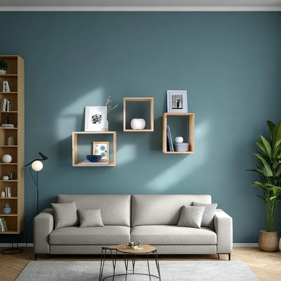 Étagères Murale Biblothèque Lot de 3 Meuble Rangement en Bois Salon Homestyle4u - Photo 2/4