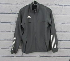 Adidas Youth Rink Suit Full Zip Lightweight Track Jacket GF8194 Gray Jr. Size M