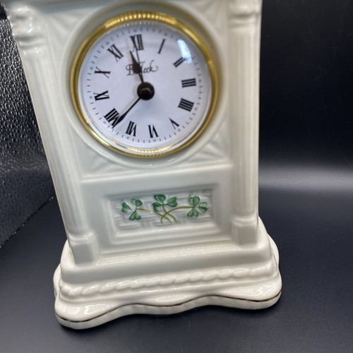 Reloj de Colección Belleek Glenveigh Porcelana Trébol Abrigo Marca Negra 1857-2007 - Imagen 3 de 9