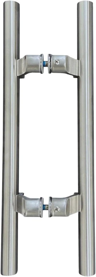 Post-Mount Offset Double-Sided Ladder Style Push-Pull Stainless Door Handle for  - Image 3 of 4