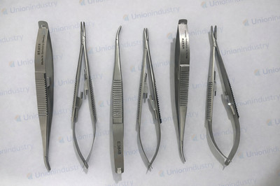 5 Pcs Karl Storz E3848 Castroviejo Needle Holder 11mm Curved Medium Locking