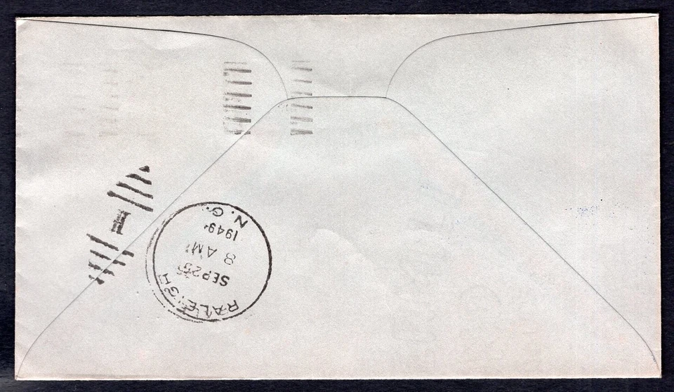 USA Fayetteville NC 1949 First Flight Cover. Airmail Etiquette Label - Image 2 of 2