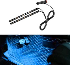 Car LED Strip Light, 24 LED RGB Neon Auto Interior Atmosphere Lights, 12V Cigare