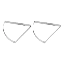 2pcs Perforated Cake Rings 7.48" Stainless Steel Fan-shaped Tartlet Ring