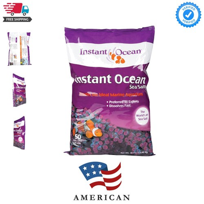 #ad Sea Salt 50 Gallons For Marine Aquariums Fast Dissolving $49.19