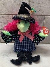 Vintage 2000 TY Beanie Baby Scary the Witch 9th Generation 11" Bright Colors