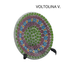 Piattino Tondo Murrine Mille/Fiori - PT75MMVERDE (Voltolina V)