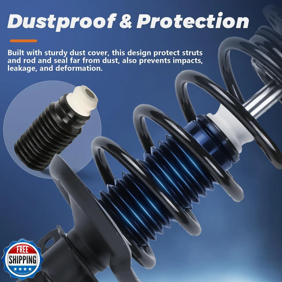 Conjunto completo de resorte helicoidal de puntales delanteros KUIPERAUTO 172990 172989 compatible Foto 3 de 4