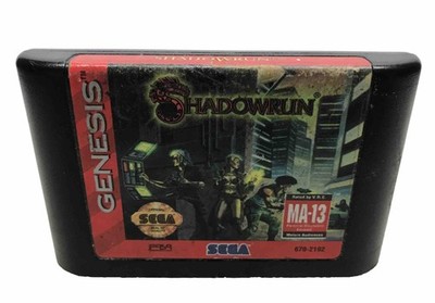 Shadowrun (Sega Genesis, 1994) RARE MA-13 RPG Cartridge Only - TESTED & WORKING