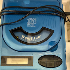 Hamilton Electronics CD Player w/ USB CD/USB Headphone Jack Blue/Black