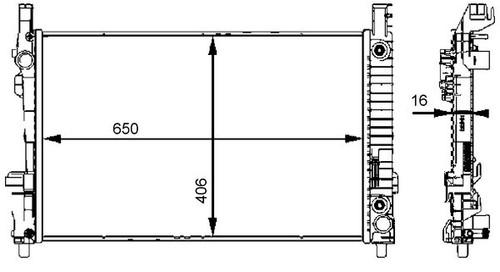 RADIATOR ENGINE COOLING CR 661 000S FOR MERCEDES-BENZ B-CLASS/Sports/Tourer 2.0L - Picture 2 of 16