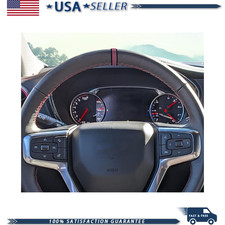 Universal Suede Steering Wheel Center Stripe Marker Non-slip Decal Cars Trucks
