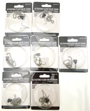 Lot of 7 Everbilt Actuating Flush Valve Chains 10" Stainless Steel Chain W/ Hook