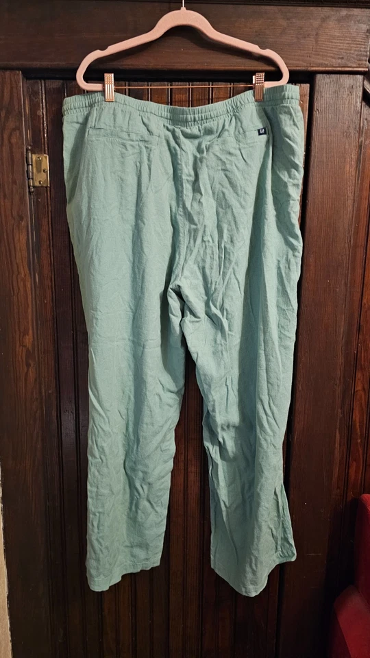 Calça de linho GAP / Feminina / XXL / AZUL-PETRÓLEO - Imagem 2 de 4