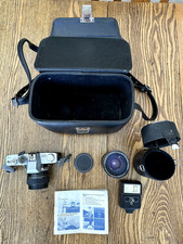 Minolta SRT-102 35mm SLR Film Camera Body, W/ Multiple Lenses, Accessories, Case