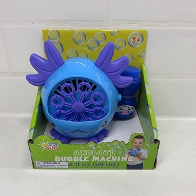 Axolotl Bubble Machine Kids Outdoor Toy with Solution 2 fl oz Ages 3+ NEW