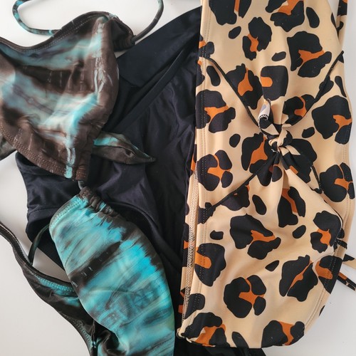 Bundle Of 3 Swimsuit Bikini Bottoms And Tops LARGE XL Swim Bathing Suit Lot - Picture 1 of 7