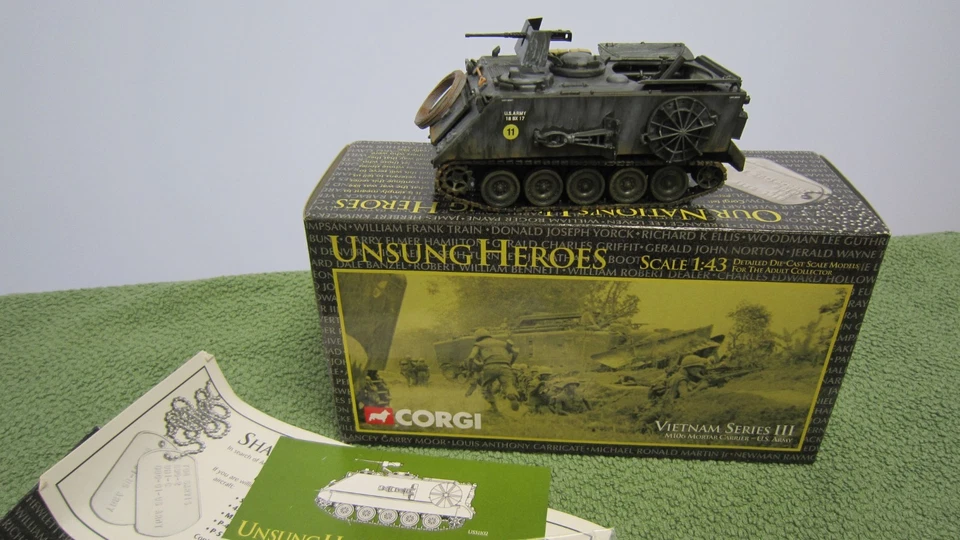CORGI MILITAIRE US51102 VIETNAM SERIE III 106 MORTAR CARRIER U.S.ARMY MINT BOX - Photo 4/4