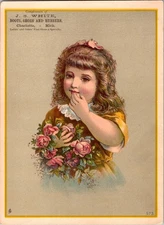 Antique Victorian Trade Card - J.S. White - Charlotte Michigan 