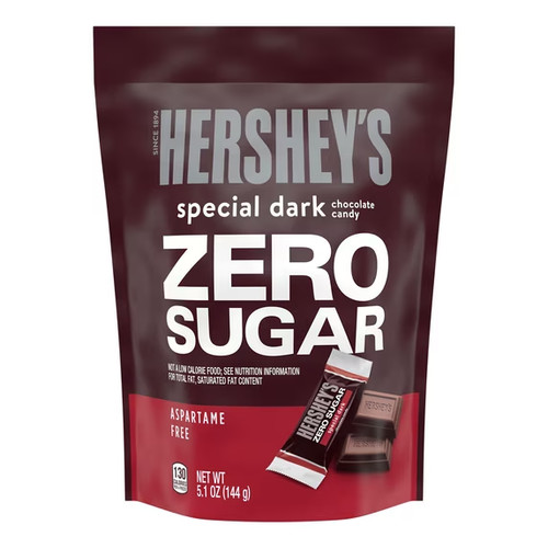 Hershey's Special Dark Zero Sugar Chocolate Candy 5.1 oz Bag – Sugar-Free Treat