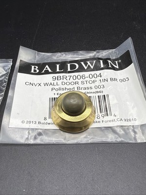 Baldwin 9BR7006-004 Convex Wall Door Stop 1  Polished Brass 003 NEW