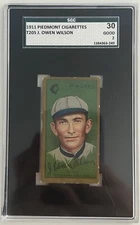 1911 T205 J. Owen Wilson green back : Piedmont 2 