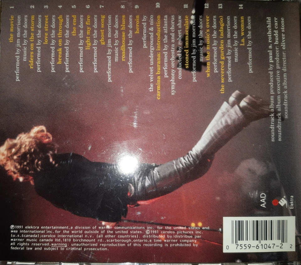 The Doors - Original Soundtrack Recording. CD. Near Mint Condition.  - Image 2 of 2