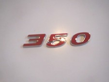Chevrolet 350 Engine Id Fender Hood Scoop Quarter Trunk Emblem - Red